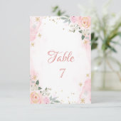 Invitation Fleurs aquarelles chic Flocons de neige  (Debout devant)