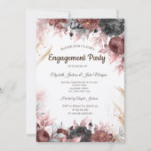 Invitation Fleurs aquarelles d'automne Engagement (Devant)