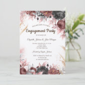 Invitation Fleurs aquarelles d'automne Engagement (Debout devant)