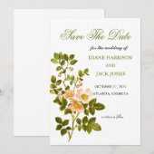 Invitation Fleurs aquarelles de pommier en fleurs à sauver la (Devant / Derrière)