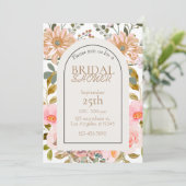 Invitation Fleurs aquarelles Jardin Douche nuptiale invitatio (Debout devant)