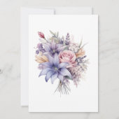 Invitation Fleurs aquarelles. Mariage. (Dos)