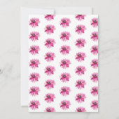 Invitation Fleurs aquarelles roses et papillon Joyeux Anniver (Dos)