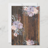 Invitation Fleurs Aquarelles Rustiques Bohème Fêtons (Dos)