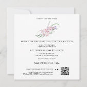 Invitation *~* Fleurs AR15 QR RSVP Boho Mariage (Dos)