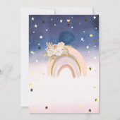 Invitation Fleurs arc-en-ciel Boho Stars Ombre Baby shower (Dos)