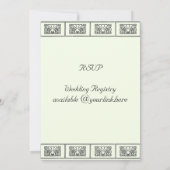 Invitation Fleurs Art Déco vintage Mariage (Dos)