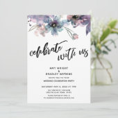 Invitation Fleurs Artistiques Peintes Célébration avec Nous R (Debout devant)