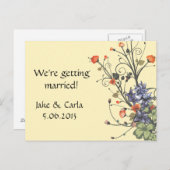 Invitation Fleurs Assorties (Devant / Derrière)