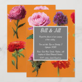 Invitation Fleurs Assorties Mariage de marguerite (Devant / Derrière)