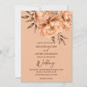 Invitation Fleurs beige beige beige beige élégant tout en un (Devant)