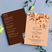 Invitation Fleurs beige beige beige beige élégant tout en un