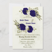 Invitation Fleurs beiges royales mariage botanique (Devant)