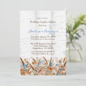 Invitation Fleurs Bibouleau blanc Mariage Couples Douche (Debout devant)