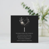 Invitation Fleurs blanches avec un Mariage de coeur (Debout devant)