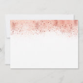 Invitation Fleurs blanches Baby shower vert et or Rose (Dos)