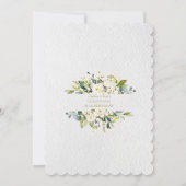 Invitation Fleurs blanches baptême 1er anniversaire (Dos)