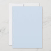 Invitation Fleurs blanches bleues 25e anniversaire de mariage (Dos)