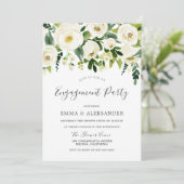 Invitation Fleurs blanches botaniques modernes (Debout devant)