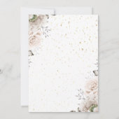 Invitation Fleurs blanches chic pour la retraite (Dos)