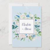 Invitation Fleurs blanches classiques (Dos)