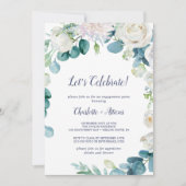 Invitation Fleurs Blanches Classiques Fêtons (Devant)