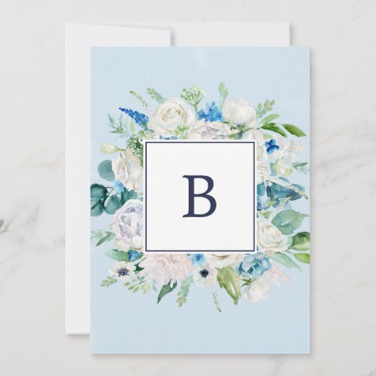 Invitation Fleurs blanches classiques | Rustic Le Mariage De (Dos)