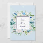 Invitation Fleurs blanches classiques Surprise Party (Dos)