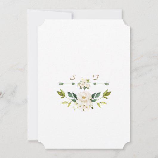 Invitation Fleurs blanches de luxe Gold Première Sainte Commu (Dos)