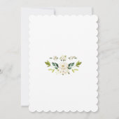 Invitation Fleurs blanches de luxe Première communion sainte (Dos)