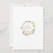 Invitation Fleurs blanches délicates Fille 1er anniversaire B (Dos)