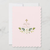 Invitation Fleurs blanches d'ivoire espagnol 1er anniversaire (Dos)