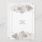 Invitation Fleurs blanches douche nuptiale minimale (Dos)