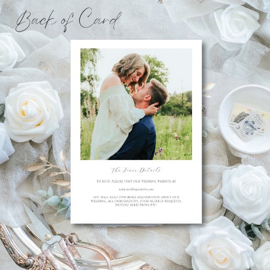 Invitation Fleurs blanches & Élégante verdure Mariage catholi