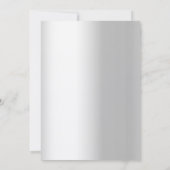 Invitation Fleurs blanches en argent 60e anniversaire de mari (Dos)