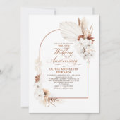 Invitation Fleurs blanches en terre cuite Anniversaire du Mar (Devant)