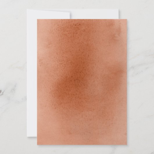 Invitation Fleurs blanches en terre cuite Boho Engagement Par (Dos)