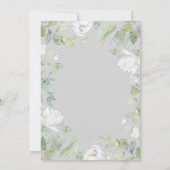 Invitation Fleurs blanches et aquarelle Verdure Graduation (Dos)