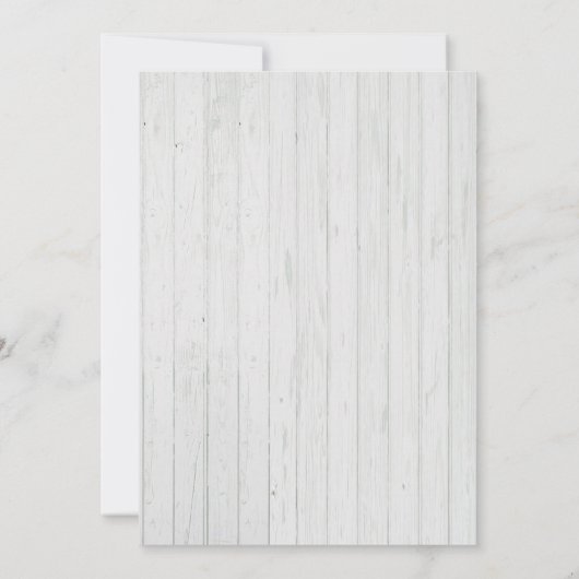 Invitation Fleurs blanches et blanches Elégant Mariage en boi (Dos)