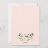 Invitation Fleurs blanches et bleues C'est un Baby shower fém (Dos)