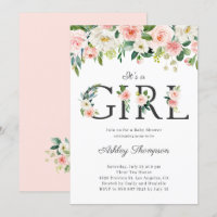 Fleurs blanches et bleues C'est un Baby shower fém