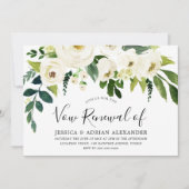 Invitation Fleurs blanches et élégance crème Renouvellement d (Devant)