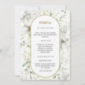 Invitation Fleurs blanches et Feuilles d'or (Devant)