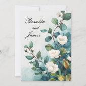 Invitation Fleurs blanches et Mariage de verdure (Devant)
