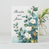 Invitation Fleurs blanches et Mariage de verdure (Debout devant)