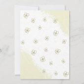 Invitation fleurs blanches et or verdure couronne enregistrer (Dos)