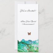 Invitation FLEURS BLANCHES ET PETITES ELF violet, rouge, bleu (Dos)