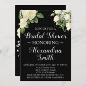 Invitation Fleurs blanches | FÊTE DES MARIÉES (Devant / Derrière)