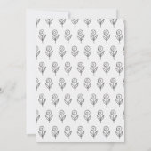 Invitation Fleurs blanches grises personnalisées Fête du tron (Dos)