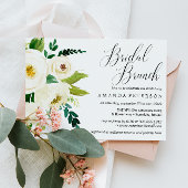 Invitation Fleurs blanches | mariage de typographie Brunch nu